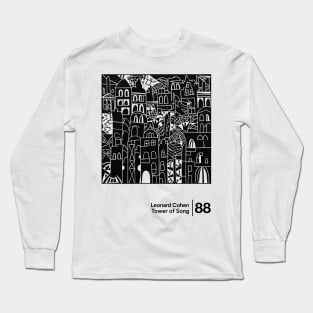 Tower of Song - Minimal Style Illustration Artwork Long Sleeve T-Shirt